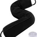 Sunolga Door Draft Stopper Blocks Hot and Cold Air with Removable Washable Cover for Bottom of Door and Window, All-Season Seal for Wind, Noise, Seal for Gaps Up to 3", Home Essentials, 30", Black