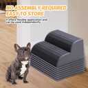 CiWiVOKi 2-Step Modular Dog Ramp - Portable Non-Slip Stairs for Small Dogs with High Support, 9.5" D Lightweight Plastic Pet Steps Fits Staircase Indoor, Ideal for Elderly Injured Pets (6-Pack, Grey)
