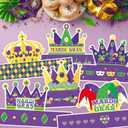 36 Pcs Mardi Gras Crown Kits Carnival Party Paper Hat For Kids Adults Mardi Gras Jester Favors Supplies Decoration