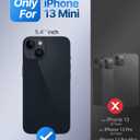 Shields Up for iPhone 13 mini Case with Stand, Phone Case Clear with Double Ring Holder [Adjustable & Foldable] Shockproof Protective Cover for iPhone 13 mini 5.4 inch - Clear