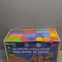 Migargle 36 Pieces Large Foam Building Blocks for Toddlers, EVA Soft Stacking Blocks, Baby Bath Foam Toy Set, Early Learning Construction Toys & Gifts for Kids, Boys & Girls