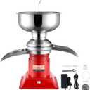 VEVOR Centrifugal 304 Stainless Steel Electric Cream, 100L/H Output 10500RPM Goat Milk Separator, Red