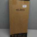 Malier Indoor Dog Gate with Door, 26-41" Extra Wide Full Metal Pet Gate Short Dog Gate for Stairs, Pressure Mount 10'' Tall Small Puppy Low Gate Easy Step Over for Doorways