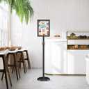 Relx Sign Holder Stand 8.5x11 inch - Adjustable Floor Standing Sign Holder - Signage Stand with Snap-Open Frame Display for Malls,Schools,Restaurants