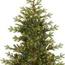 National Tree Company 6.5 ft Pre-Lit Norwegian Spruce Artificial Christmas Tree, 650 Clear Lights, 956 Feel Real Tips, Includes Stand, Green