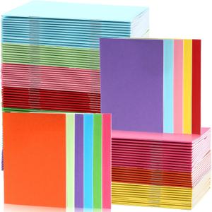 Kosiz 100 Pcs Colorful Blank Books Bulk Blank Books for Kids to Write Stories Mini Notebooks Hardcover Sketchbooks Journal for Drawing Writing