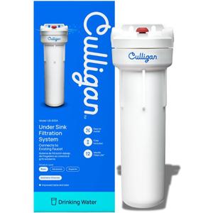 Culligan US-600A Under-Sink Water Filtration System - Water Filter Reduces Chlorine Taste & Odor - Includes D-20A Cartridge, Mounting Hardware & Wrench, 1,000 Gallon Capacity