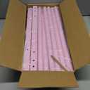 Calmootey Double Rod Clothing Garment Rack,Rolling Hanging Clothes Rack,Portable Clothes Organizer for Bedroom,Living Room,Clothing Store,Pink