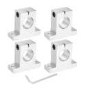 4 x uxcell 4pcs SK25 Aluminum Linear Rod Rail Shaft Support for 25mm Diameter Shaft, Linear Motion Rail Guides Mounting Bracket with Wrench for CNC Machine, 3D Printer, Automation Equipment