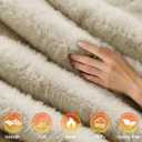 Heated Electric Blanket Throw,Octrot 50"X60" Faux Fur Heating Blanket Luxury Christmas Gifts Heavy Plush with 10 Heats Levels & 8 Hours Auto Off,Super Cozy Warm Fuzzy,Fluffy Decor Winter Warming,Beige