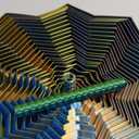 3D Printed Expanded Sensory Fidget Star - Sensory Fidget Star with Handle, Colorful Whirling Spiral Design, 2025 New Star Shaped Fidget Star (Type-H, Small)