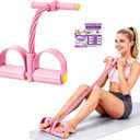 Foot Pedal Resistance Bands with Handles, Multifunction Elastic Yoga Exercise Bands, Home Gym Fitness Equipment for Women & Men to Tone Abs, Core, Legs, Arms, Waist