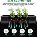 DIIYIV 12x2x1.5FT Galvanized Raised Garden Bed,Vegetable Boxes-Rectangle Metal Flower Box,Large Planter Raised Beds Outdoor Garden for Planting,Fruit,Herb-Black