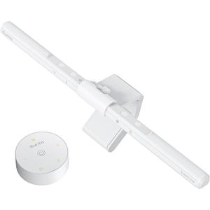 Quntis Monitor Light Bar Pro White, Eye-Care No Glare USB Computer Lamp, Stepless Dimming & Auto-Dimming Brightness, Dual Control, Modern Aesthetic Space Saving Desk Accessories Office Gaming Reading