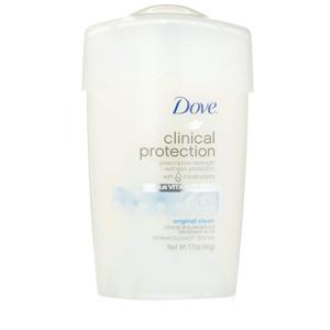 Dove Clinical Protection Antiperspirant/Deodorant, Original Clean, Stick, 1.7 Ounce (Pack of 2)