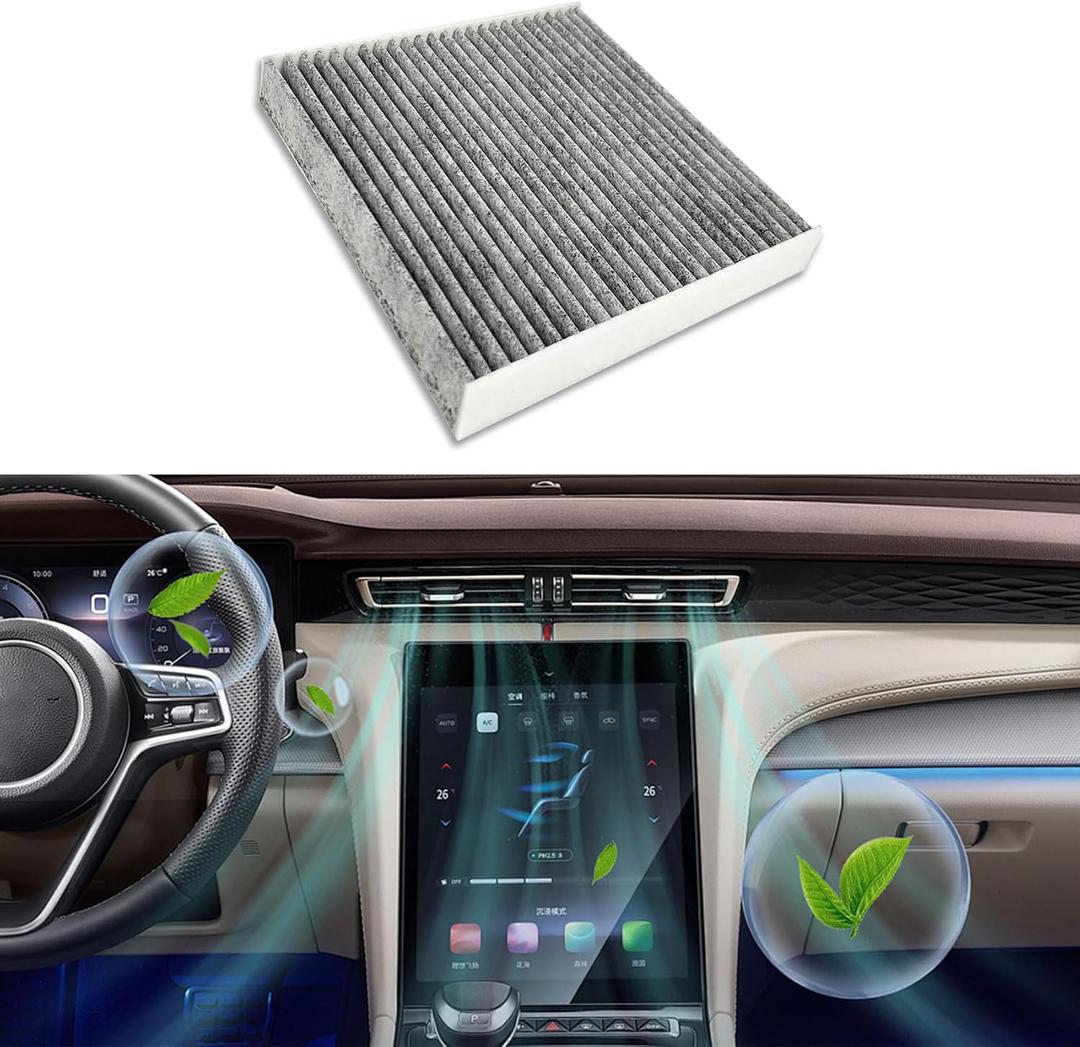 Cabin Air Filter, Cabin Air Filter with Activated Carbon, Premium Car Fresh Breeze Air Filter Replacement for Acura, Civic, CR-V, Odyssey, CSX, ILX, RDX, AT134, Replace CP134, CF10134