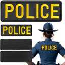 2 Pieces Embroidered Patch with Hook Fastener Back for Backpacks, Clothes, Vest, Military Uniforms, Tactical Gears Etc Gold