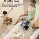 Mattress Vacuum Cleaner with 275nm UV-C Light & 149℉ Heat, 16Kpa Powerful Suction Bed Vacuum for Pet Hair & Dander, Smart Dust Sensor, Anion & Aromatherapy, Corded for Bed, Sofa, Couch, Purple