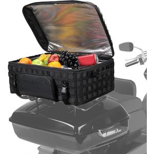KEMIMOTO Motorcycle Luggage Rack Cooler Bag 53L Travel Luggage Bag Compatible with Touring Models Road King Street Glide Road Glide Trike