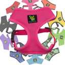 EcoBark Pink Dog Harness - Max Comfort Luxurious Soft Mesh - Over The Head No Pull & No Choke Halter Harness Vest - Eco-Friendly Body Harness Size M