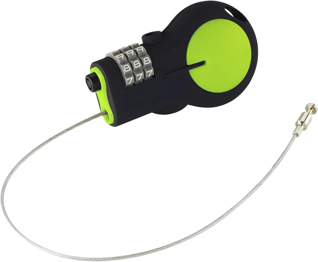 Lewis N. Clark Cable Luggage Lock | TSA Approved | Travel Or Bike Lock | Set Your Own Combination | 30-inch Retractable Steel Cable | Green