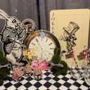 3pcs Black White Checkered Tablecloths Halloween, Rectangle Plastic Gingham Table Cover 54x108in Halloween Decor Harlequin Collection Wonderland Tea Party Supplies for Camping Picnic Birthday Party