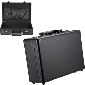 File Organizer Storage Box with Combination Lock and Handle, 14.2x9.4x4.5 Inch, Portable Locking Hard Briefcase for Paperwork Documents & Valuables, Security Box for Office Business Trip