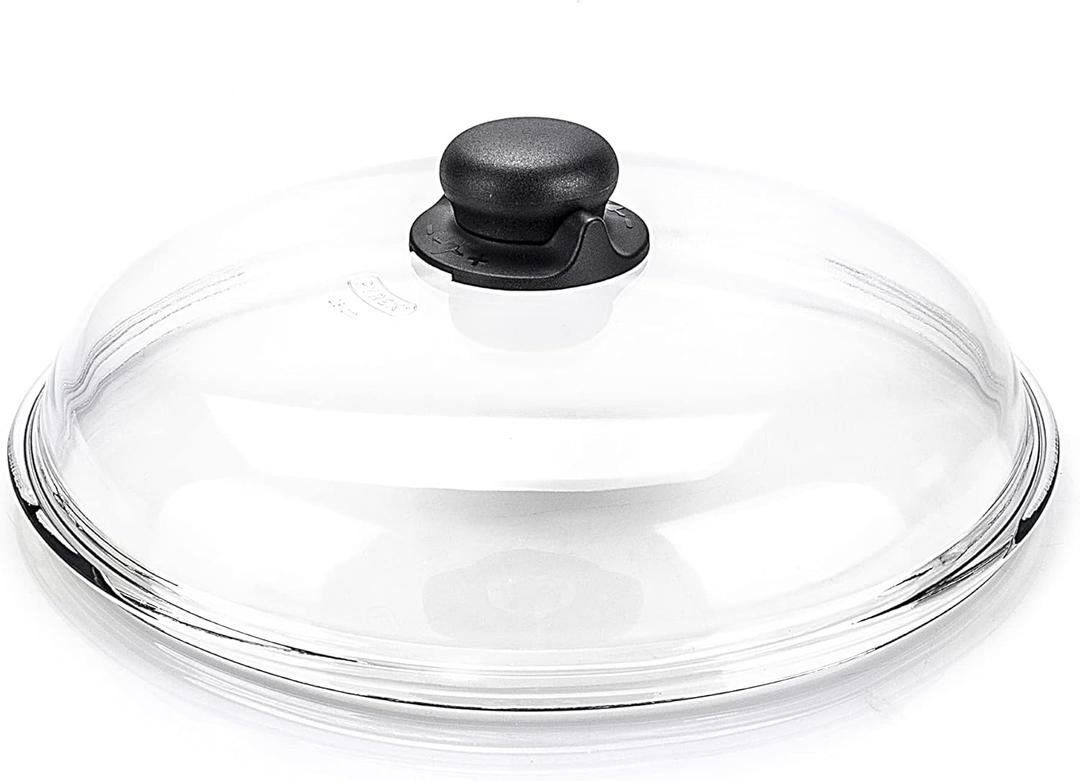 Enviro Borosilicate Domed Lid 20 cm, Glass, White