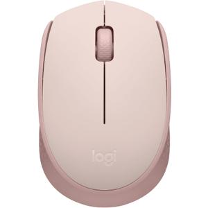 Logitech M170 Wireless Mouse for PC, Mac, Laptop, 2.4 GHz with USB Mini Receiver, Optical Tracking, 12-Months Battery Life, Ambidextrous - Rose