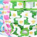 wegreeco Luxury Washable Reusable Dog Diapers (Stylish Pattern) - Female Dog Diapers, Doggie Diapers, 3 Pack (Fancy, Extra Large)
