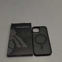 FNTCASE for iPhone 15 Case: for iPhone 14 & iPhone 13 Case | Magnetic Frosted Translucent Slim Shockproof Cell Phone Cover | Military Grade Protection Drop Proof Tough Protective Cases - Black