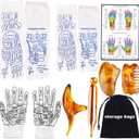 Reflexology Socks with Gloves Tools Set, Foot Massager Socks with 4pc Massage Tool, Socks with Trigger Point Massage Tool, Socks Suitable for Men and Women