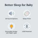 Yogasleep Nod White Noise Sound Machine, With Soft Night Light & Sleep Timer, 20 Sound Options Including Lullabies, Nature & Pink Noise, Sleep Aid For Baby & Adults, Noise Canceling For Office Privacy