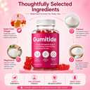 Gumitide Gummies, Apple Cider Vinegar Gummies, with Apple Cider Vinegar, Calcium+Magnesium+Sodium, Weight Management Support, Improve Metabolism, Boost Energy Levels and Sleep, 60 Gummies (EXP 04/02/28)