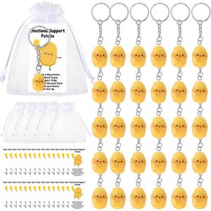Kigley Inspirational Potato Keychain Bulk Positive Emotional Support for Employee Coworkers Team Gifts