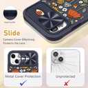 for iPhone 14 Case with Slide Camera Cover, Mushroon Cases for iPhone 14 with Ring Holder, Mushroon Eyes Stylish Aesthetic Designer Slim Protective Cover for 14