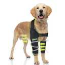 KISFLY Dog Elbow Brace Pads for Dogs, Supports Elbow and Shoulder Joints, Helps Reduce Calluses, Pressure Sores & Hygroma, Reflective Design, Both Legs, Size L