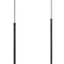 Whitmor Adjustable Rolling Clothes Organizer Chrome Garment Rack, Black and Silver (17.3"D x 17.3"W x 64.5"H, Black & Chrome)