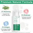 Hair Growth Serum Roll-On with 3% Rosemary & Redensyl, 2% AnaGain, Professional Hair Regrowth Treatment for Thicker, Fuller Looking Hair (60 ML)