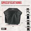 Weber Premium Outdoor Grill Cover, Water Resistant, Compatible with Small Spirit Series Gas Grills, Black