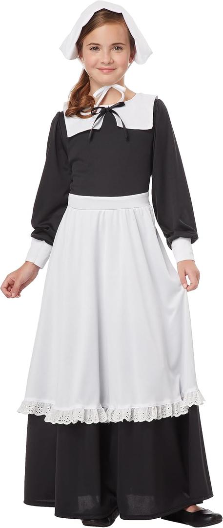 California Costumes girls Pilgrim Girl (Large, Black)