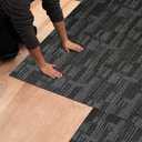 24 inch x 24 inch Carpet Tiles upholstered Non-Slip Carpet Squares Reusable Easy to Install Indoor and Outdoor Office Home Decor Flooring (Grey, 18 PCS)