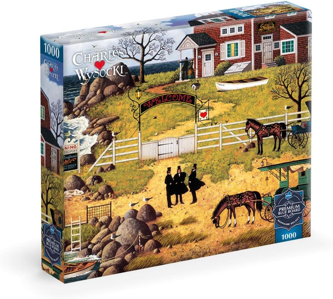 Buffalo Games - Sapphire Select - Charles Wysocki - Formulating The Plan - 1000 Piece Jigsaw Puzzle  Challenging & Fun  Blue Core Puzzle Board  Giftable Display Box - Full Size Poster Included