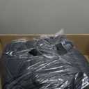 TAHARI Women's Maxi Puffer Coat, Attached Bib, Faux Fur Hood Trim, Hand Warmer Pockets, Long Puffer Coat (Black) XXS