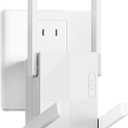 2025 WiFi Repeater,WiFi Extender Signal Booster for Whole Home & Backyard with Ethernet Port, Wireless Repeater Amplifier Long Range Covers up to 10,000 sq.ft, 4X Faster Repeater Work with Any Router (white)