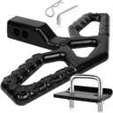 Eapele Tow Hitch Step for 2 inch Receiver, Universal Anti Slip Bumper GuardStrong Steel 10000lbs Maximum Load, for Trailer Tow Truck Pickup SUV Pickup Van RV (Hitch Step with the Tightener)