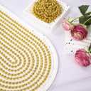 2 x 48 Pack 33 Inch Gold Mardi Gras Plastic Beads Necklaces - Party Favors for Parade Throws, Festival Decorations, Wedding, Birthday Celebrations & Costume Dress Up
