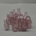 Pink Glass Bud Vase Set of 22, Small Vases for Flowers, Clear Glass Vases for Centerpieces, Mini Bud Vases in Bulk Rustic Wedding Decorations, Centerpieces, Vintage Look Home Table Flower Decor