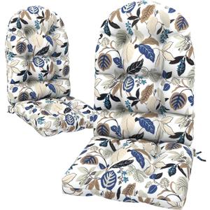 LVTXIII Outdoor Adirondack Chair Cushions, 44x19x4 Inch Non-Slip High Back Rocking Chair Cushion, Tufted Patio Lounge Cushion Seat Cushion, Set of 2, Breeze Leaves Beige