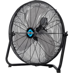 Tornado 18 Inch High Velocity Metal Floor Fan, 3-Speed Powerful Cooling for Industrial, Commercial, and Home Spaces, 120Tilt, 6.0 FT Cord - UL safety Listed, Black